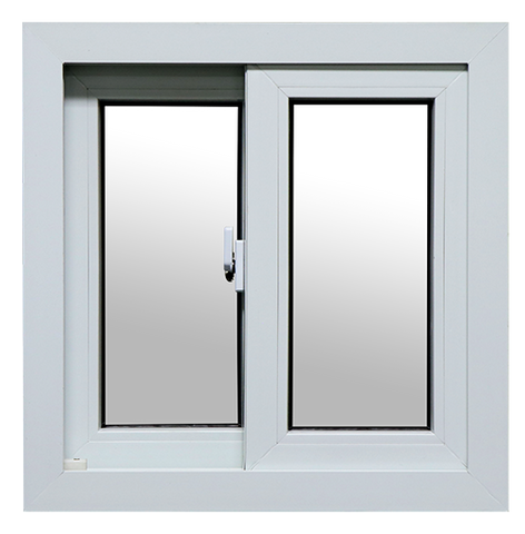 Ventana Francesa UPVC 1.00 m X 1.00 m - Perfil 80mm. (Incluye mosquitero)