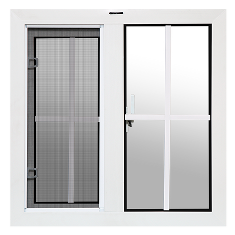 Ventana Francesa UPVC 0.60 m X 0.60 m - Serie 58 (Incluye mosquitero)