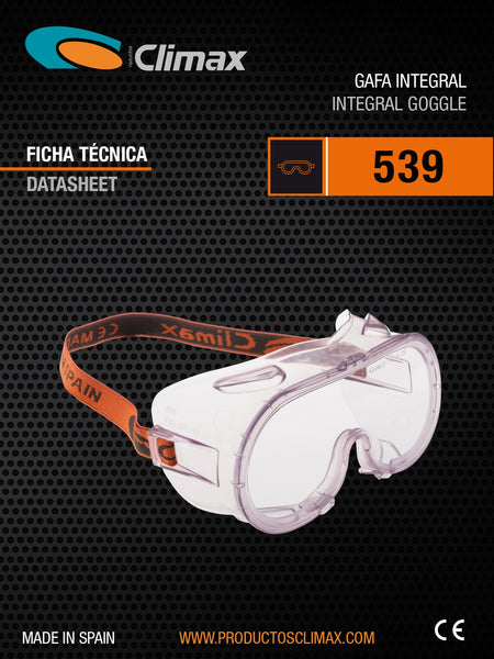 Lentes transparentes tipo goggles