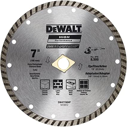 Disco Diamantado de 7" Ranurado Corte Seco